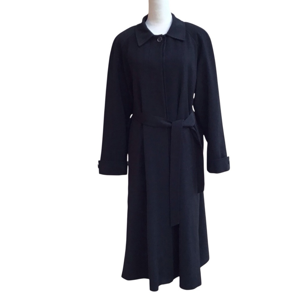 Gallery Black Long Belted Coat